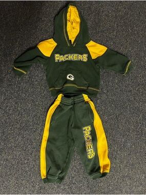 NFL Green and Yellow Packers Kids Matching Hoodie & Sweatpants Set